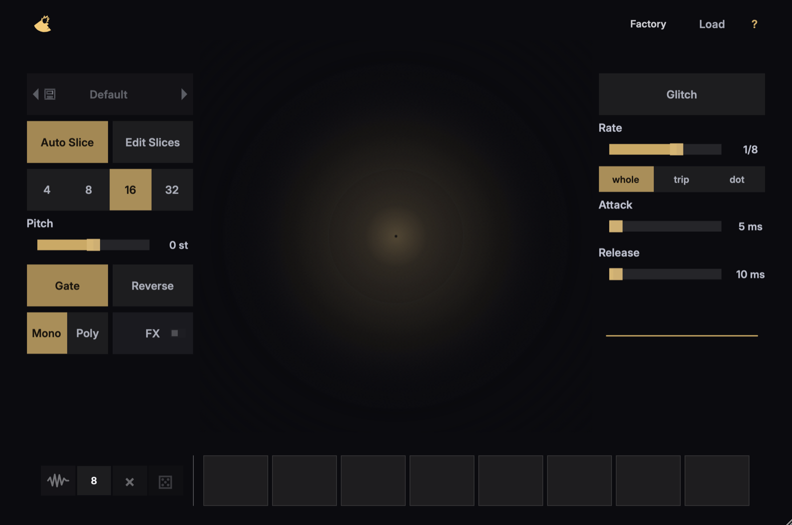 Sampleman plugin interface before a sample is loaded