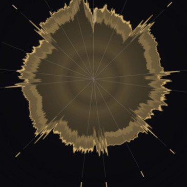 Close crop of Sampleman's circular waveform display
